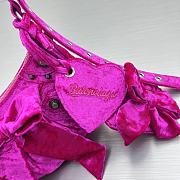 Balenciaga Le Cagole XS Shoulder Bag Pink Velvet 26x16x9.9cm - 2