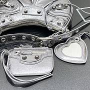Balenciaga Le Cagole XS Shoulder Bag in Silver 26x16x10cm - 5