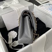 Chanel Flap Bag Lambskin Gray Gold 23cm - 3