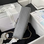 Chanel Flap Bag Lambskin Gray Gold 23cm - 5