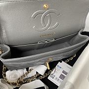 Chanel Flap Bag Lambskin Gray Gold 23cm - 4
