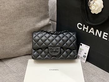 Chanel Small Flap Bag Lambskin Black Hardware 20cm