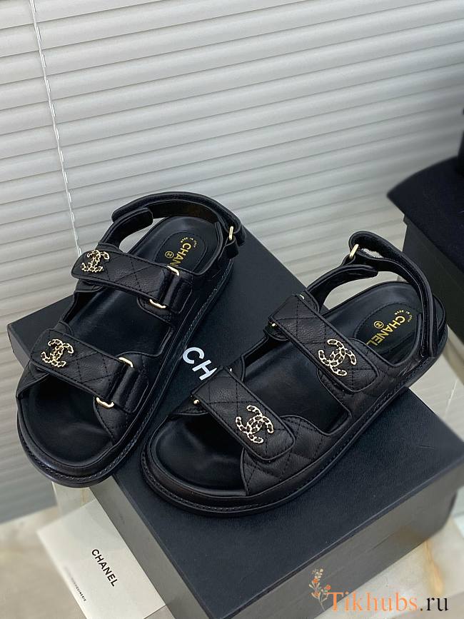 Chanel Black DAD Sandals  - 1