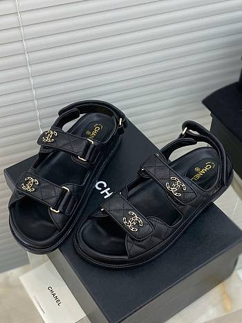 Chanel Black DAD Sandals 