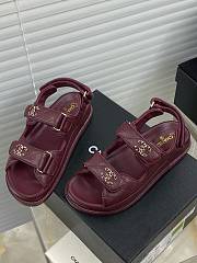 Chanel Red Wine DAD Sandals - 1