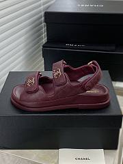 Chanel Red Wine DAD Sandals - 5