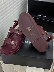 Chanel Red Wine DAD Sandals - 3