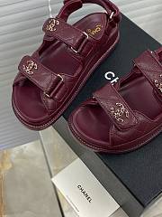 Chanel Red Wine DAD Sandals - 2