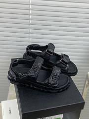 Chanel Black Hardware DAD Sandals - 4