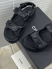Chanel Black Hardware DAD Sandals - 2