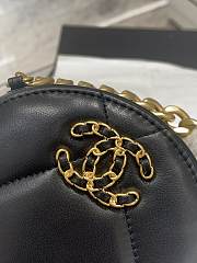 Chanel 19 Round Clutch With Chain Gold 12x12x4.5cm - 3