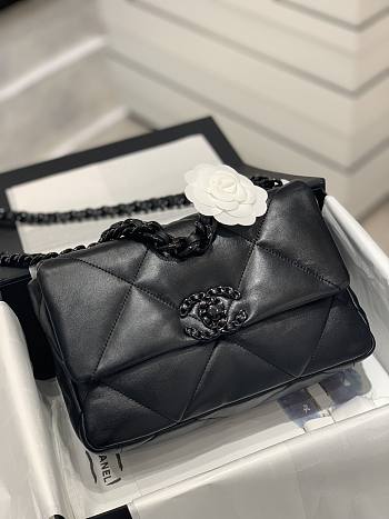 Chanel 19 Flap Bag Lambskin Black Hardware 26cm