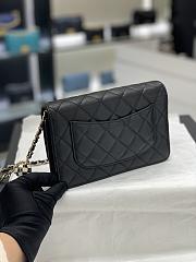 Chanel Woc Wallet 23 Black Gold Lambskin 19x3.5x12cm - 3