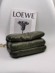Loewe Puffer Goya Bag Shiny Nappa Lambskin Khaki Green 23x17x9cm - 3