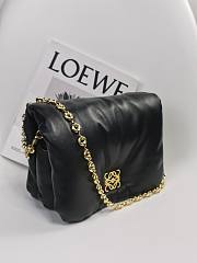 Loewe Puffer Goya Bag in Shiny Nappa Lambskin Black 23x17x9cm - 5