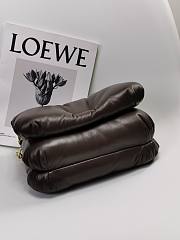 Loewe Puffer Goya Bag Shiny Nappa Lambskin Dark Chocolate 23x17x9cm - 4