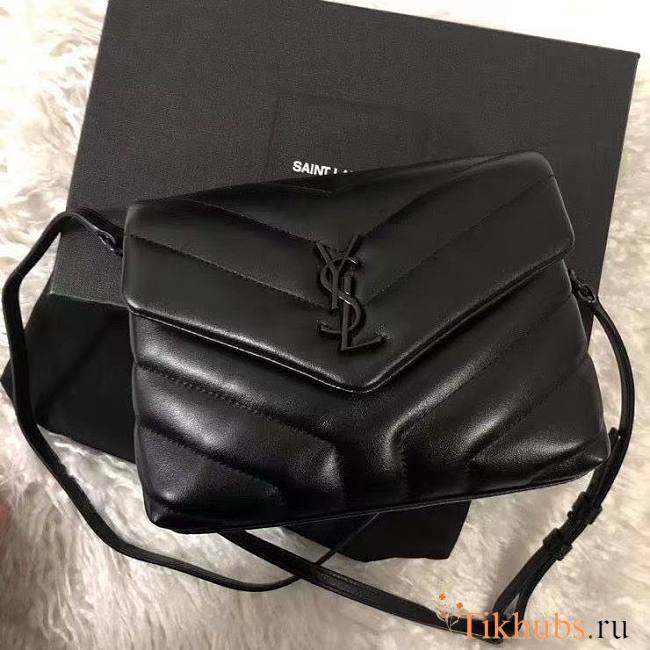 YSL Mini LouLou Toy Bag Black 20x4x14cm - 1