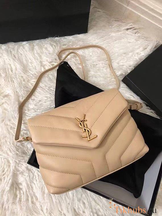 YSL Mini LouLou Toy Bag Beige Gold 20x4x14cm - 1