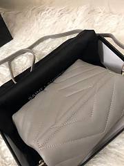 YSL Mini LouLou Toy Bag Grey Silver 20x4x14cm - 4