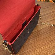 Louis Vuitton LV POCHETTE FÉLICIE Black and Red 21x11x2cm - 2