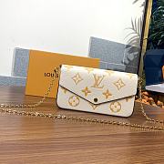 Louis Vuitton LV Felicie Pochette Yellow Cream 21x12x3cm - 1