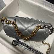 Chanel 19 Flap Bag Silver Gold Hardware 26cm - 4