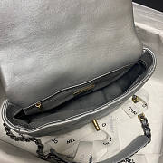 Chanel 19 Flap Bag Silver Gold Hardware 26cm - 3