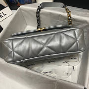 Chanel Large 19 Flap Bag Silver Gold Hardware 30cm - 2