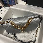 Chanel Large 19 Flap Bag Silver Gold Hardware 30cm - 3