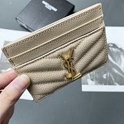 YSL Card Case Light Beige Gold 10x7.5x0.5cm - 4