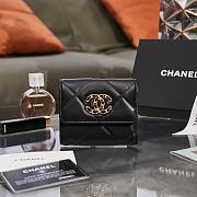 Chanel Wallet Black Gold 10.5x9x3cm - 1