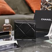 Chanel Wallet Black Gold 10.5x9x3cm - 4