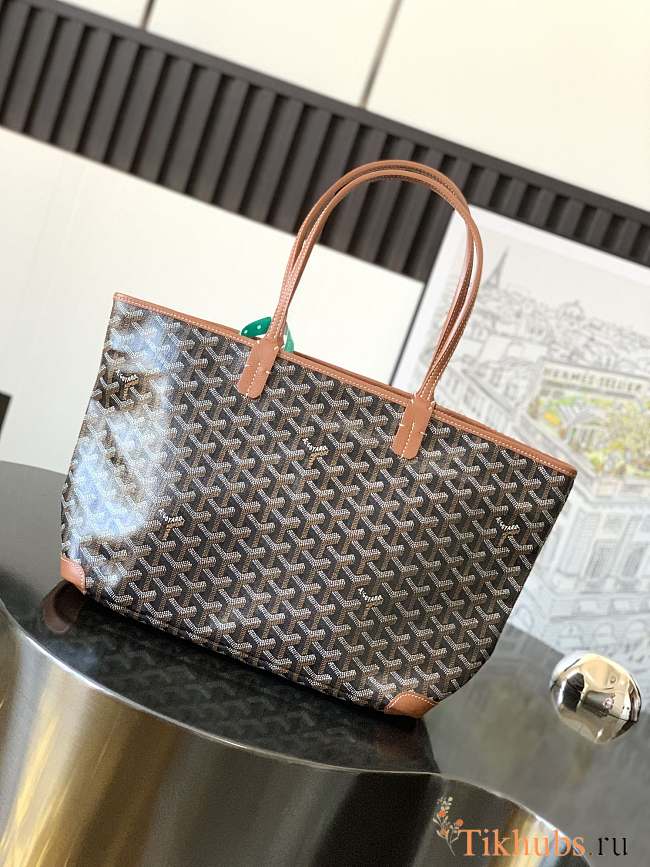 Goyard Large Zipper Tote Brown 30x17x50cm - 1