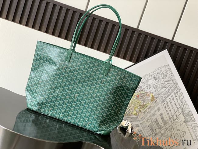 Goyard Large Zipper Tote Green 30x17x50cm - 1