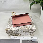 Dior Saddle Flap Card Holder Pink 11.5x8x2cm - 4