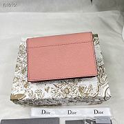 Dior Saddle Flap Card Holder Pink 11.5x8x2cm - 5