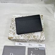 Dior Saddle Flap Card Holder Black 11.5x8x2cm - 4