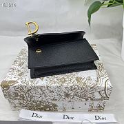 Dior Saddle Flap Card Holder Black 11.5x8x2cm - 2