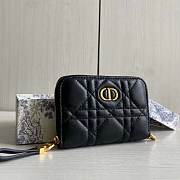 Dior Caro Detachable Card Holder Black 12 x 8.5 cm - 1