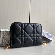 Dior Caro Detachable Card Holder Black 12 x 8.5 cm - 5