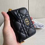 Dior Caro Detachable Card Holder Black 12 x 8.5 cm - 3