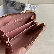 Dior Caro Detachable Card Holder Pink 12 x 8.5 cm - 2