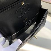 Chanel Medium Flap Bag Chevron Black Caviar Gold 25cm - 4