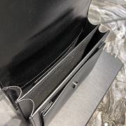 YSL Sunset Chain Bag in Smooth Leather Medium Black 22x16x8cm - 6
