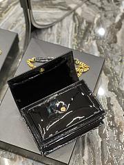 YSL Sunset Medium Patent Black Gold 22x8x16cm - 4