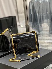 YSL Sunset Medium Patent Black Gold 22x8x16cm - 2