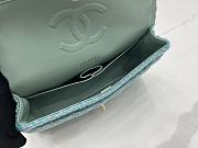 Chanel Rectangular Flap Bag Blue Tweed Light Gold Hardware 25cm - 4