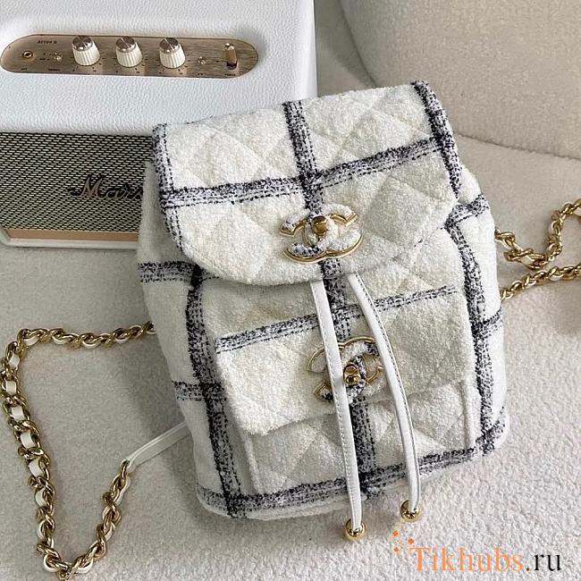 Chanel Backpack White Gold 21x24x10cm - 1
