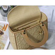 Dior Lady Natural Cannage Raffia 24 x 20 x 11 cm  - 5