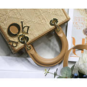 Dior Lady Natural Cannage Raffia 24 x 20 x 11 cm  - 3